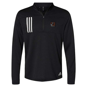Adidas 3 Stripes Double Knit 1/4 Zip Pullover 