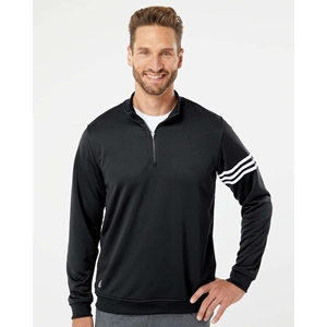 Adidas - 3-Stripes French Terry Quarter-Zip Pullover 