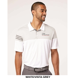 Adidas® Heathered 3-Stripes Colorblock Polo 