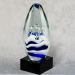 Blue And White Art Glass Egg - AAA - Blue And White Art Glass Egg