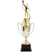Classic Gold Metal Award Cup With Lid And Figure - AAA - Classic Gold Metal Award Cup With Lid And Figure