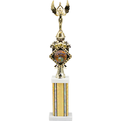 Diamond Series Trophy With A Square Column On A Marble Base 