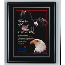 Ebony Finish Plaque with Metal Plate (4 sizes) 