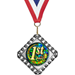 Exclusive Diamond Medal With Round Insert - AAA - Exclusive Diamond Medal With Round Insert