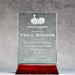 Jade Glass Plaque On Piano Rosewood Base - AAA - Jade Glass Plaque On Piano Rosewood Base
