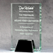 Jade Glass Plaque With Chrome Stand - AAA - Jade Glass Plaque With Chrome Stand