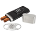Leatherette Cigar Case With Cutter - AAA - Leatherette Cigar Case With Cutter