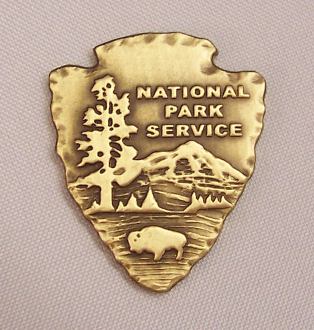 National Park Arrowhead Emblem National park arrowhead logo, national park arrowhead emblem, brass national park arrowhead emblem, national park logo