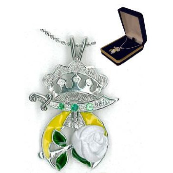 Past Queen Jewel Necklace - Diamond & Emerald 