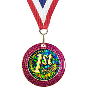 Pink Glitter Medal Series 
