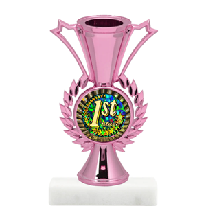 Pretty In Pink Cup Figure Trophy 