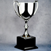 Silver Metal Cup On Black Marble Base - AAA - Silver Metal Cup On Black Marble Base