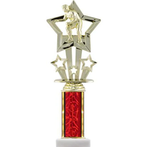 Star Theme Figure And Column Trophy 