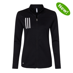 Womens 3-Stripes Double Knit Quarter-Zip Pullover 