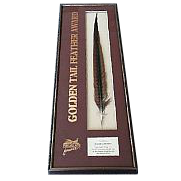 PF-243 Framed Golden Tail Feather Award 