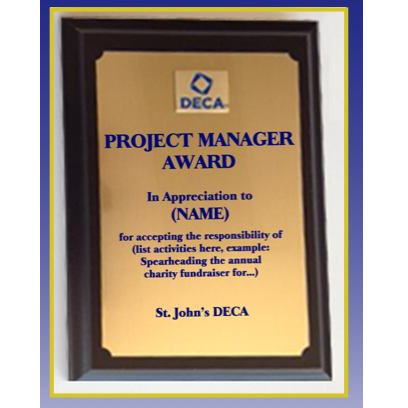 Plaque - Project Manager Award 